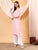 Alina Chikankari Modal Straight Kurta (Pastel Peach)