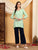 Misha Chikankari Modal Short Kurti (Pista Green)