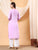 Alina Chikankari Modal Straight Kurta (Lilac)