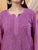 Dua Premium Viscose 3D Chikankari Straight Kurta (Mauve)